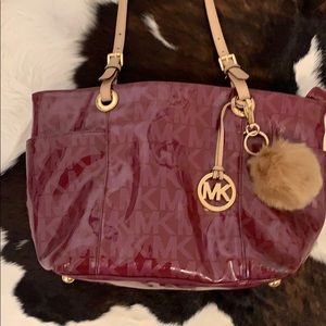 Michael Kors small tote with charm & puffy chain
